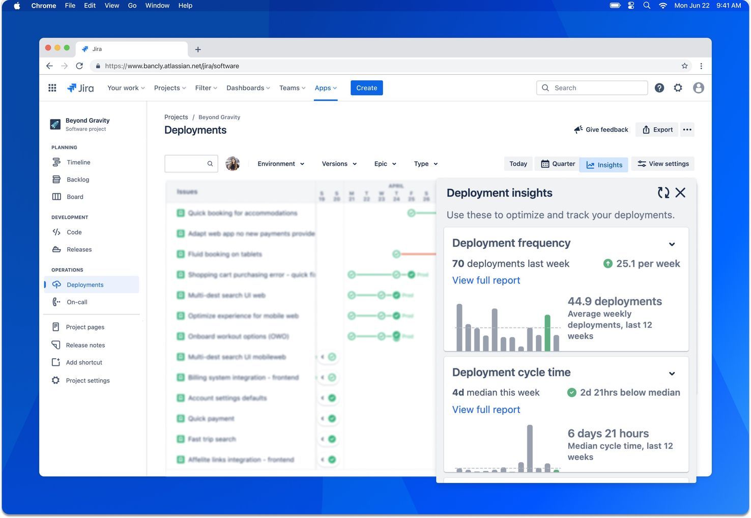 Check your team’s velocity with useful insights