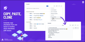 Copy an entire checklist to another Jira issue making it easy to apply that perfect checklist to already existing issues. Automatically clone checklists when issues are cloned.